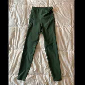 Green high waisted leggings